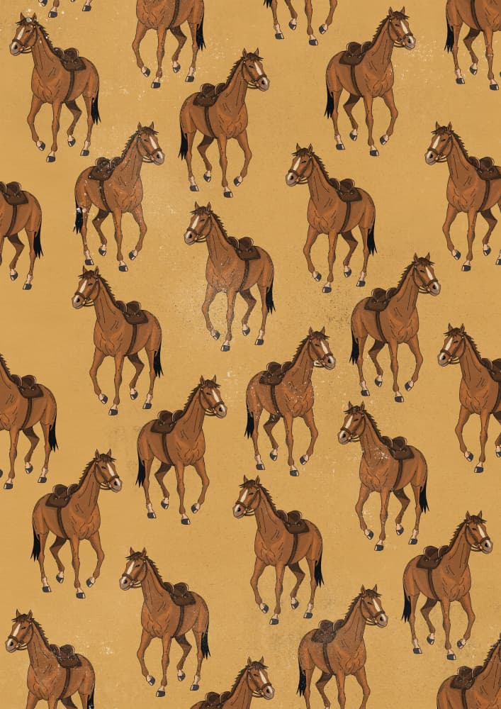 Classic Horse Pattern by Nicholas — canvas wall art