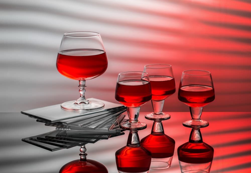 Red Wine Reflections by Evgeniy Popov — canvas wall art