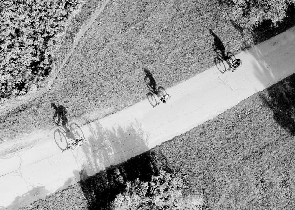 Cycling Shadows Overhead by Jian Wang — canvas wall art