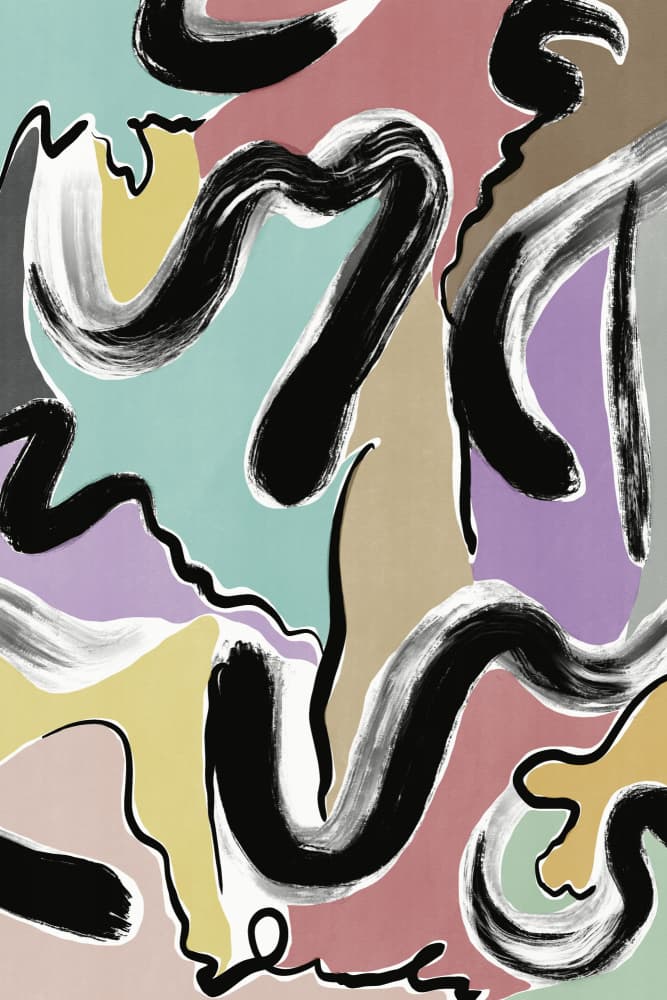 Modern Fluid Abstraction by Little Dean — canvas wall art