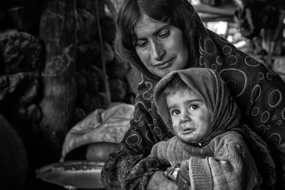 Tender Motherhood Portrait by Mohammadreza Momeni — canvas wall art