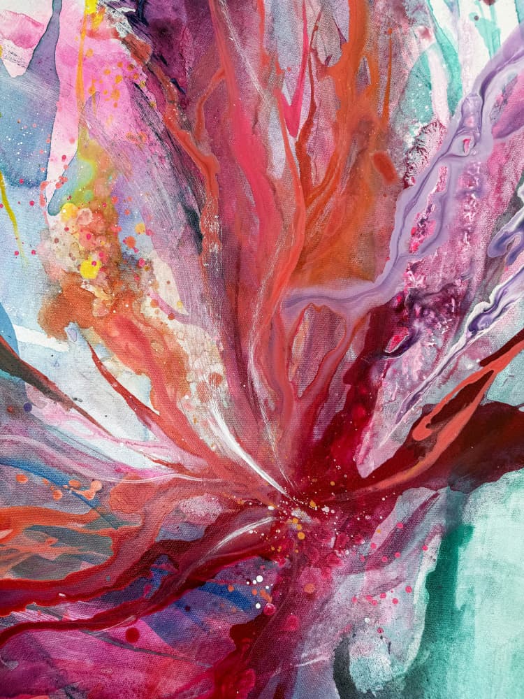 Vibrant Abstract Bloom by Anna Viklund — canvas wall art