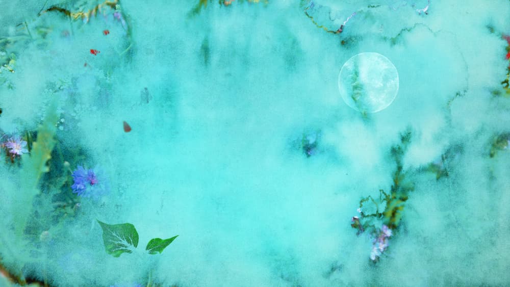 Moonlight Teal Dreams by Miriam Stayte — canvas wall art