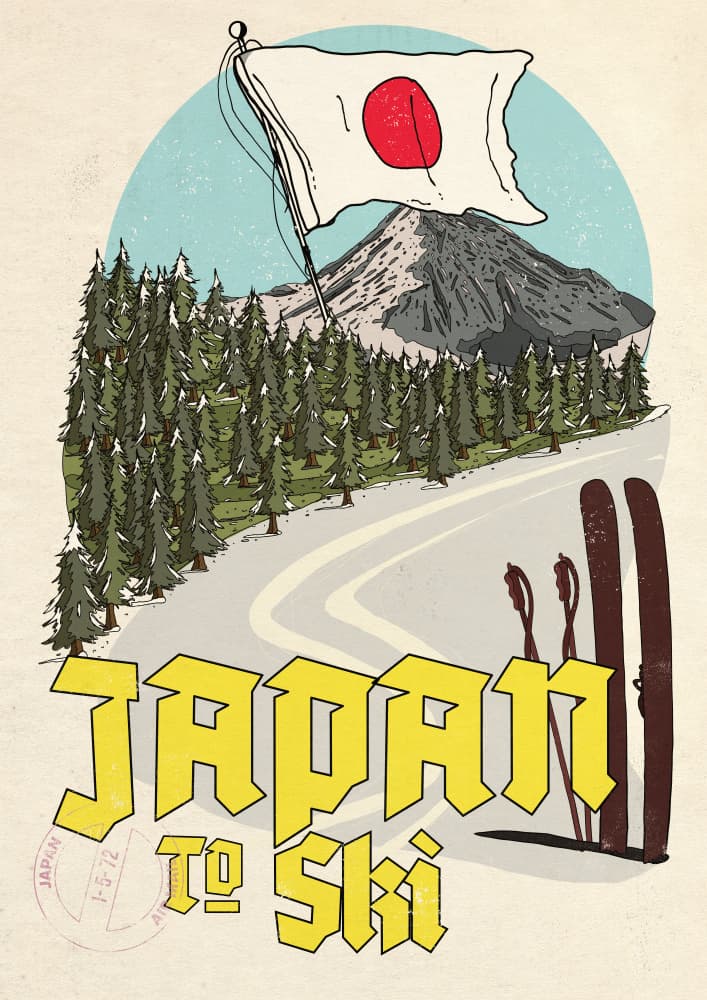 Japan Ski Adventure by Nicholas — canvas wall art