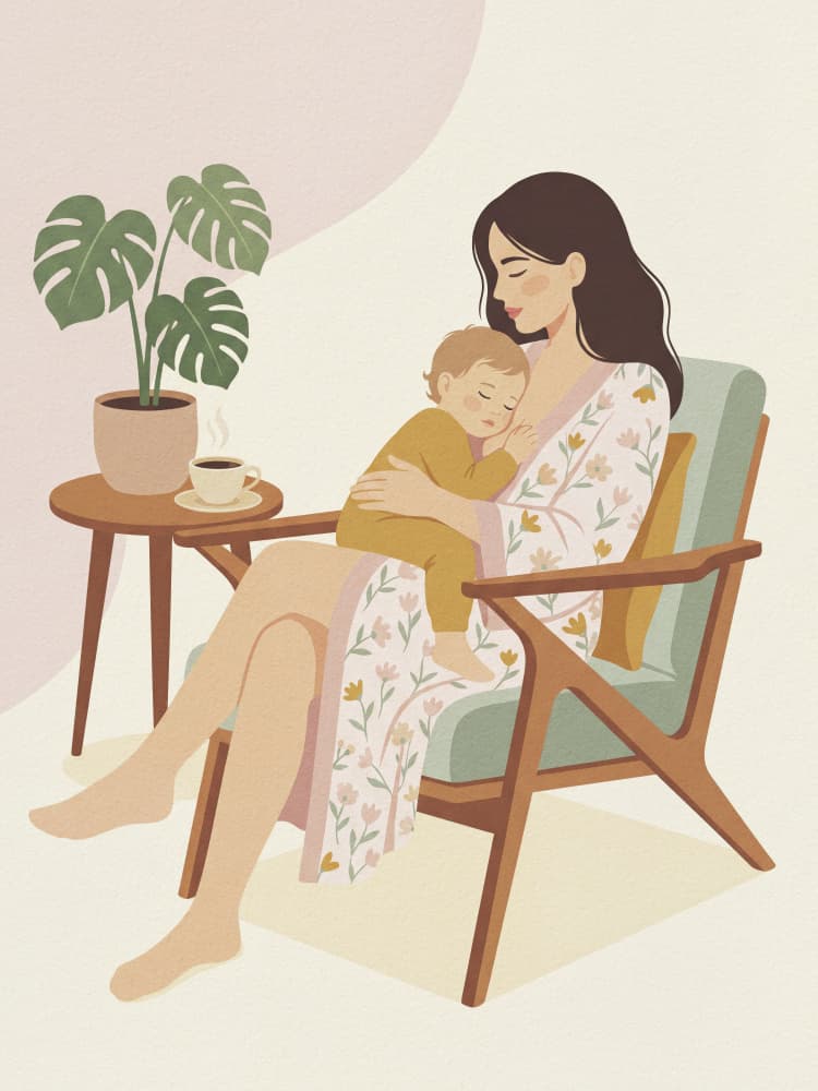 Nurturing Mother Baby by Andreas Magnusson — canvas wall art