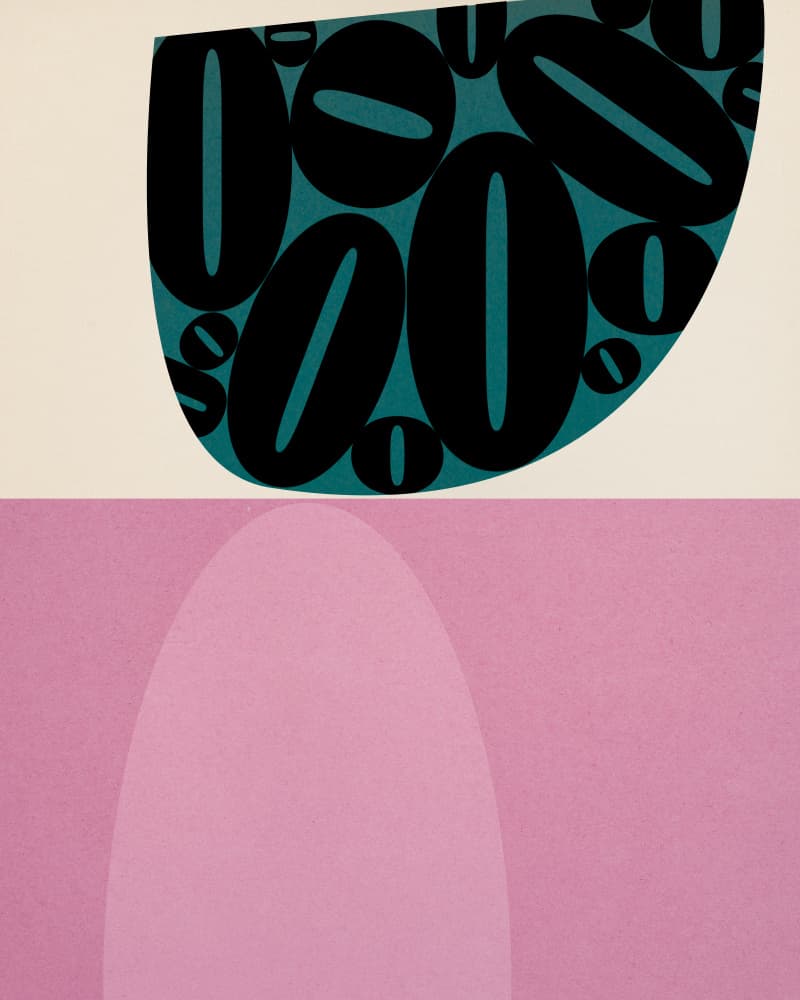Modern Ovals Pink Abstract by Diana Jahns — canvas wall art