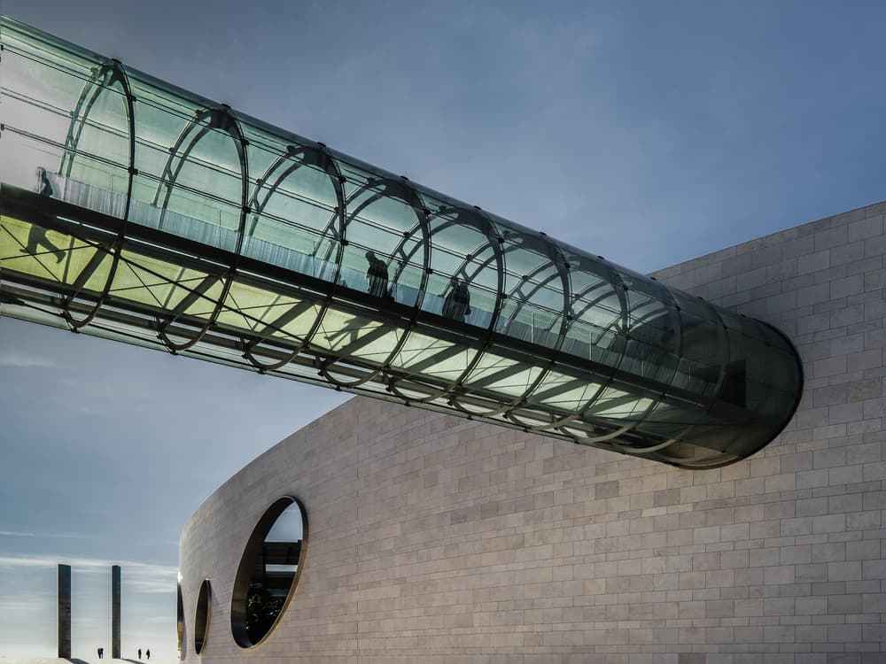 Contemporary Glass Bridge by Luc Vangindertael (laGrange) — canvas wall art