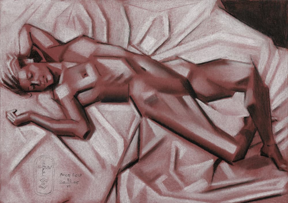 Peaceful Nude Repose by Corné Akkers — canvas wall art