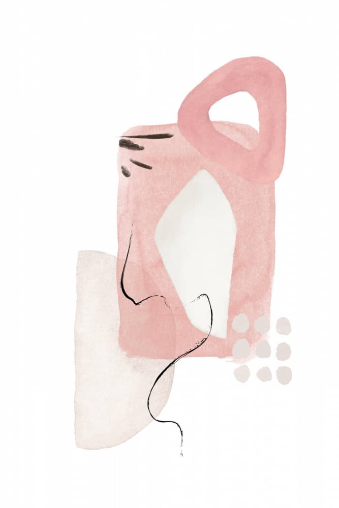 Blush Pink Abstraction by Sally Ann Moss — canvas wall art