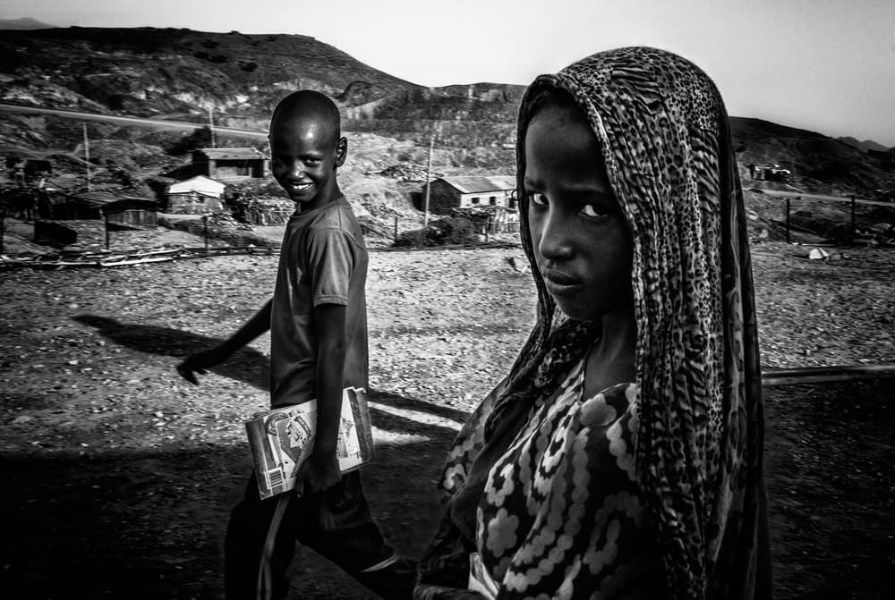 African Village Children by Joxe Inazio Kuesta Garmendia — canvas wall art