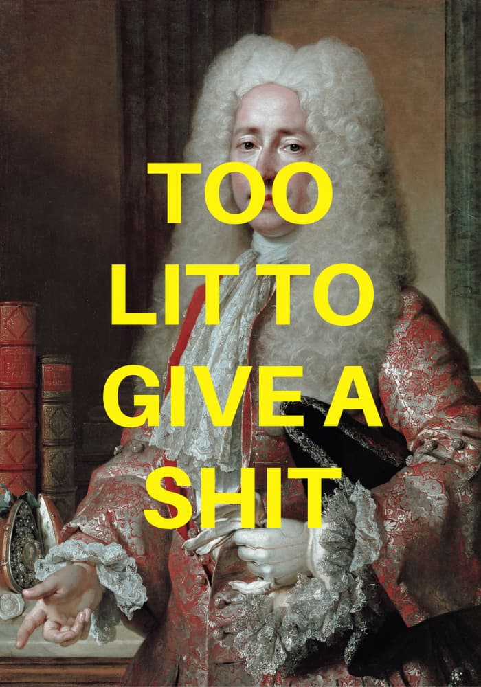 Too Lit Classic Meme by Athene Fritsch — canvas wall art