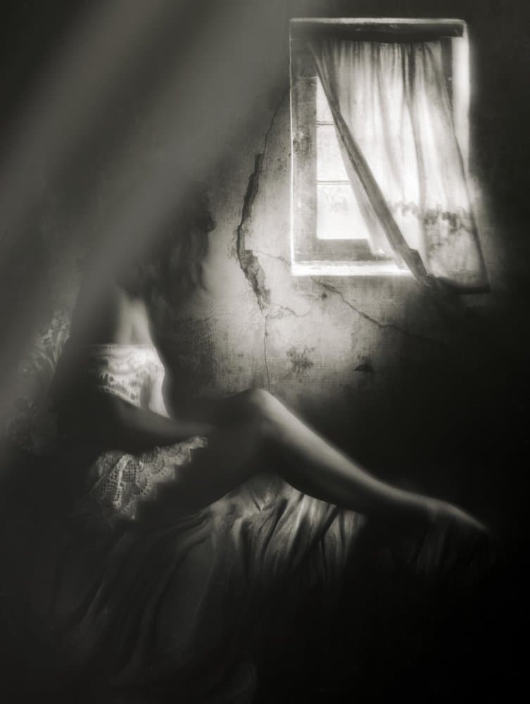 Woman In Window Light by Charlaine Gerber — canvas wall art