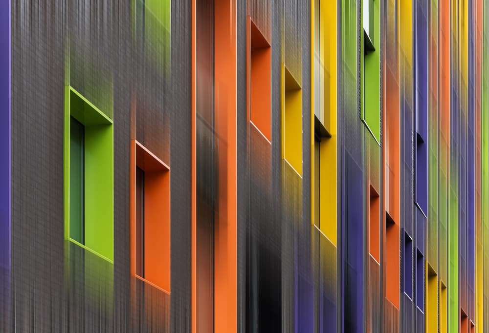 Vibrant Architectural Facade by Henk van Maastricht — canvas wall art