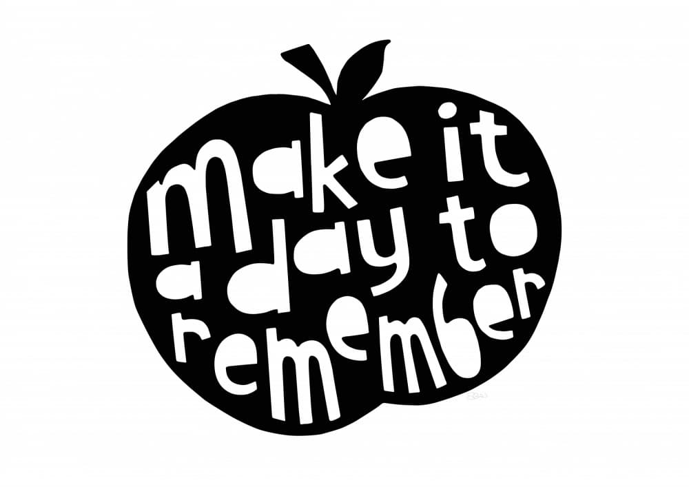Make It A Day Apple by Sofie Björkgren-Näse — canvas wall art
