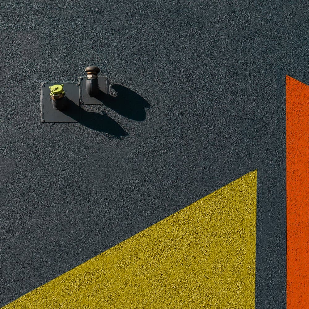 Geometric Wall With Pipes by Luc Vangindertael (laGrange) — canvas wall art