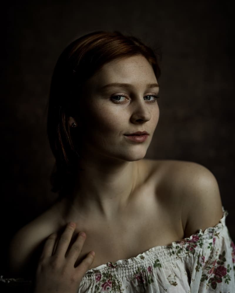 Serene Redhead Beauty by Jacob Tuinenga — canvas wall art
