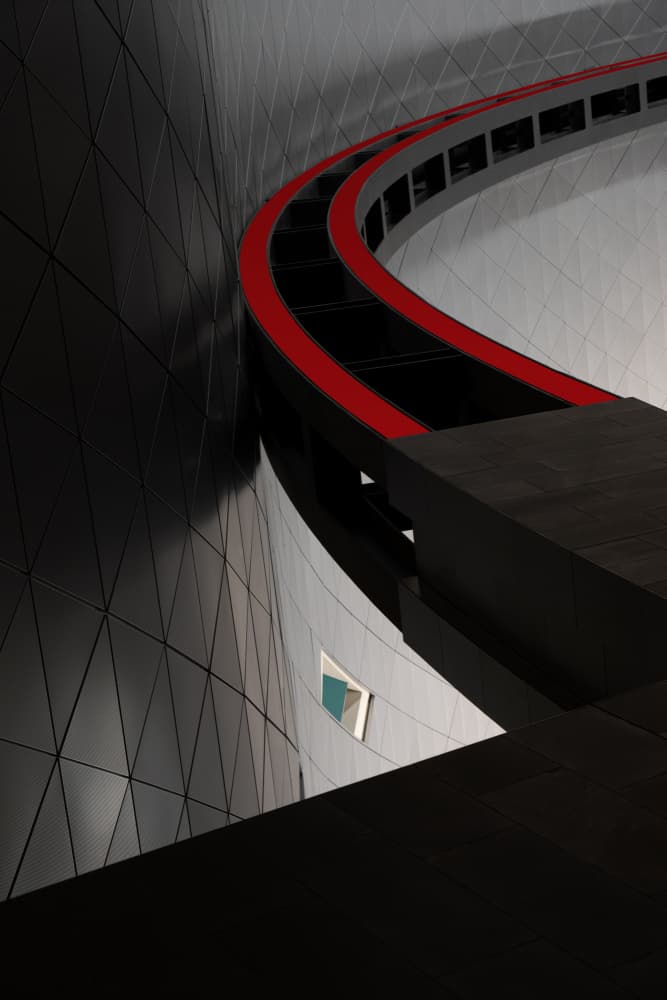 Sleek Red Curve by Streiff Marcel — canvas wall art