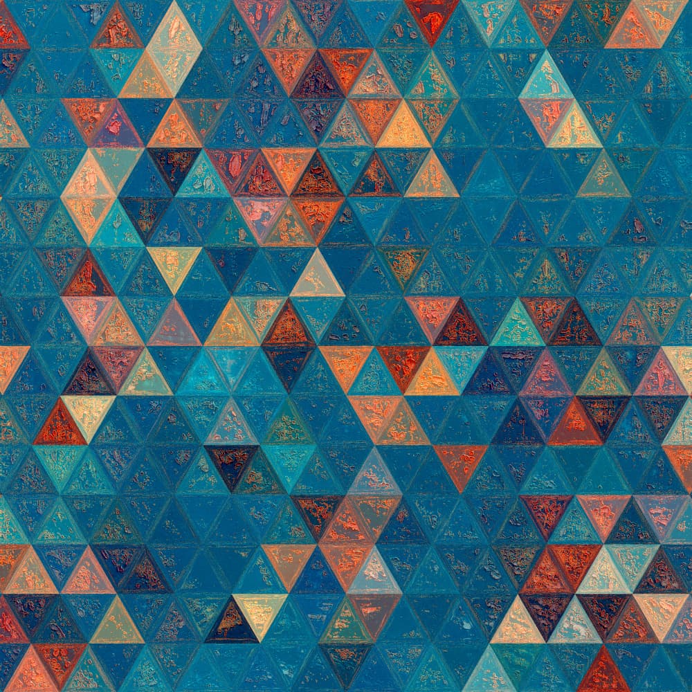 Textured Triangle Mosaic by Justyna Jaszke — canvas wall art