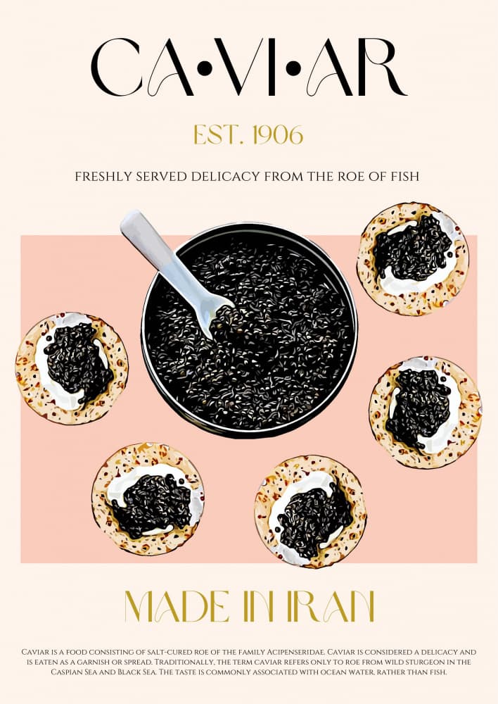 Fresh Caviar Delicacy by Nazma Khokhar — canvas wall art