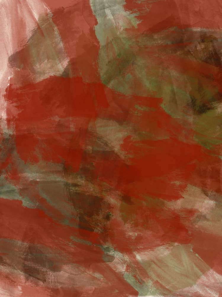 Crimson And Olive Strokes by Dina Dankers — canvas wall art