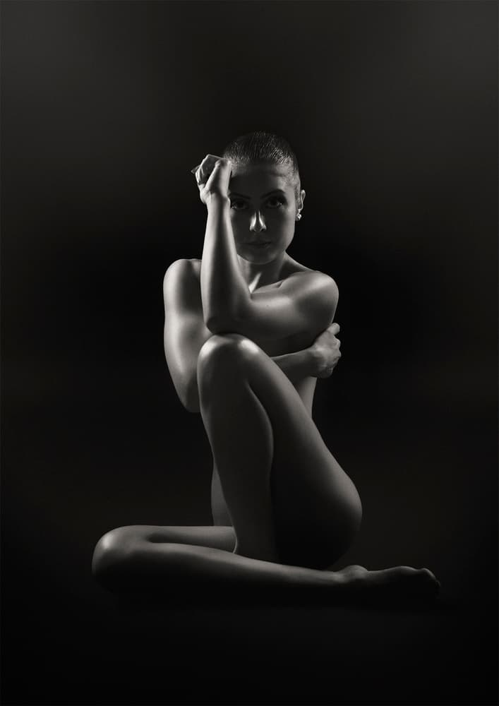 Serene Nude Figure by Jozef Kiss — canvas wall art