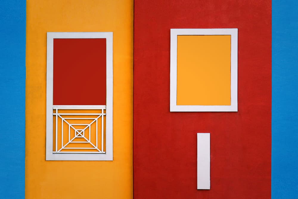 Colorful Geometric Architecture by Hans-Wolfgang Hawerkamp — canvas wall art