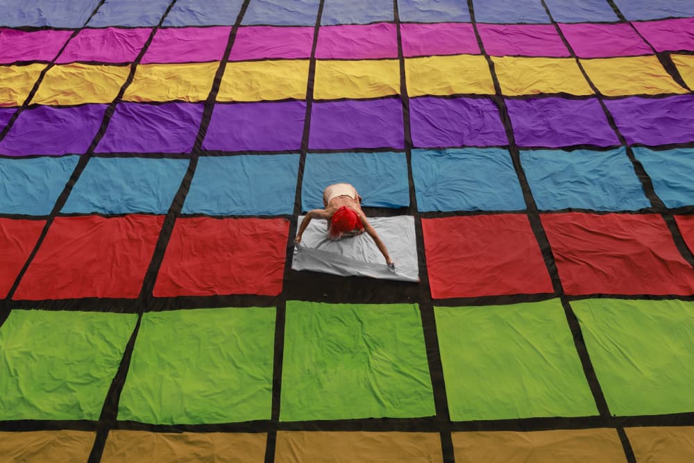 Woman in Color Grid by Gatot Herliyanto — canvas wall art