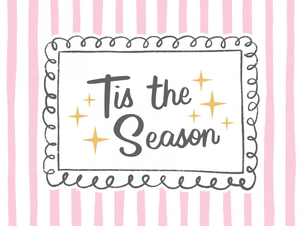 Tis The Season Sparkle by Jolly and Dash — canvas wall art