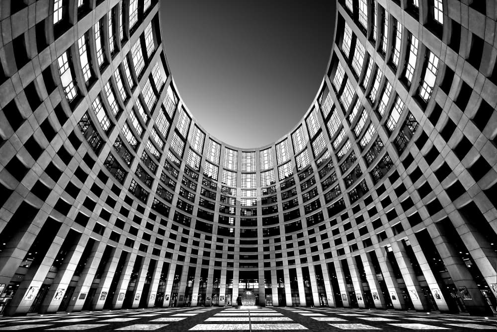 Grand Curved Architecture by Jorge Pimenta — canvas wall art