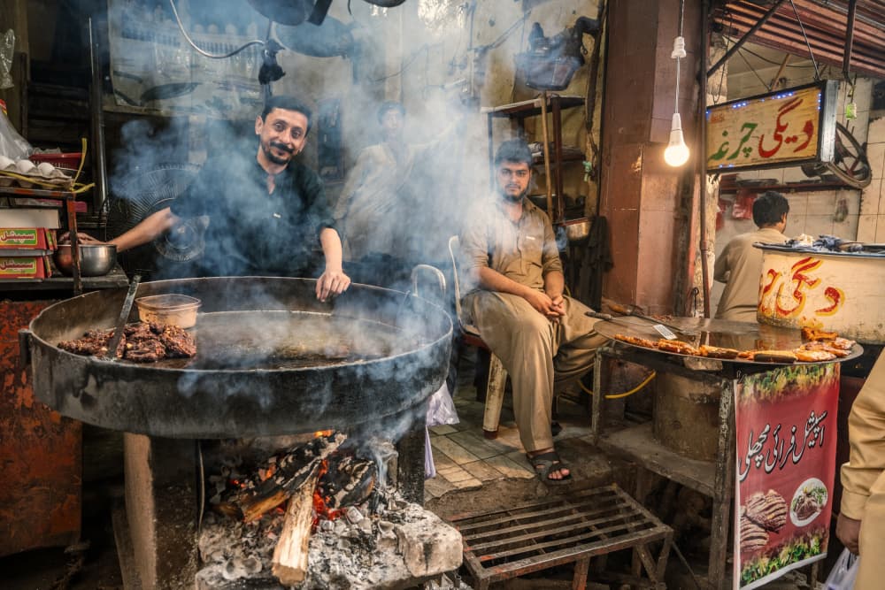 Smoky Street Grill by Trevor Cole — canvas wall art