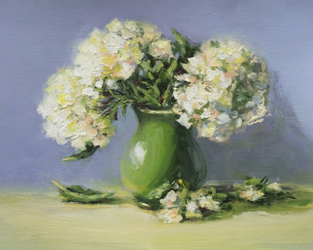 Serene Floral Still Life by Marina Kozyr — canvas wall art