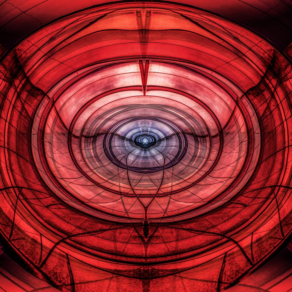 Abstract Red Portal by Luc Vangindertael (laGrange) — canvas wall art