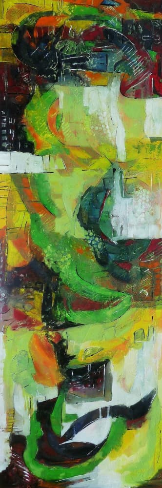 Vibrant Abstract Movement by Barbara Piatti — canvas wall art