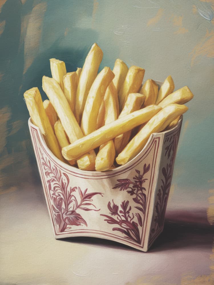 Golden French Fries by Andreas Magnusson — canvas wall art