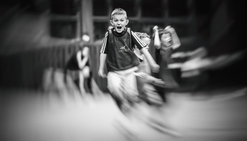 Screaming Boy Running by Wojciech Łączkowski — canvas wall art