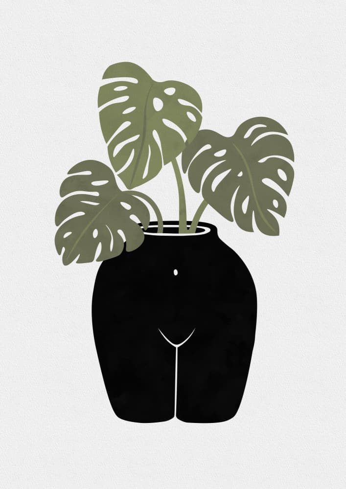 Monstera Female Form by Orara Studio — canvas wall art