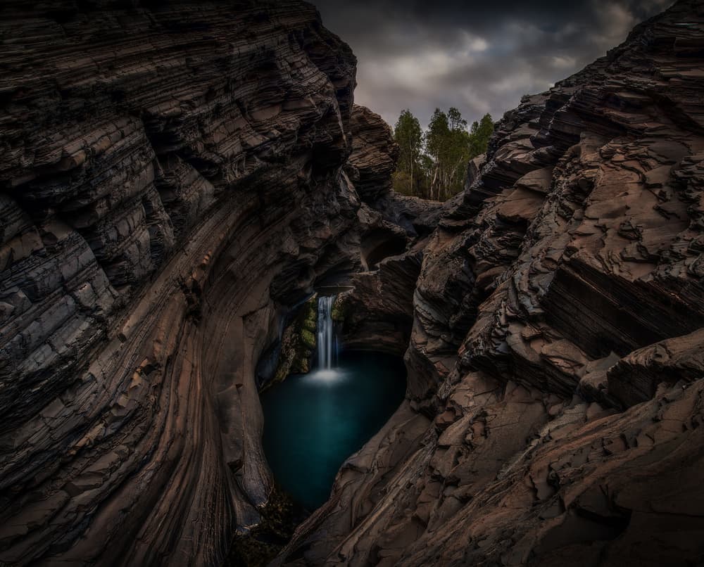 Serene Canyon Waterfall by Yan Zhang — canvas wall art
