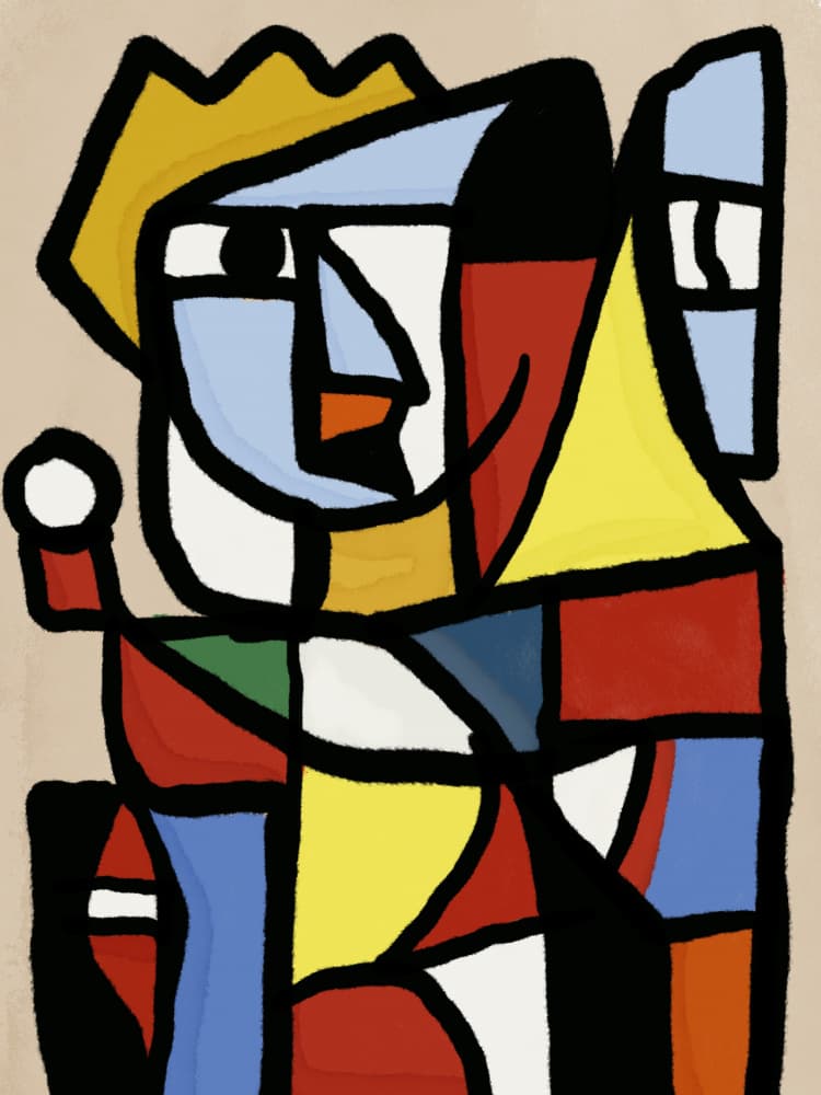 Colorful Modern King by Little Dean — canvas wall art