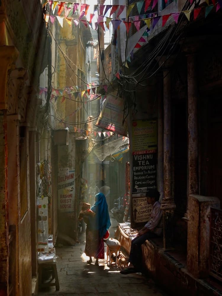 Sunlit Indian Alley by Roxana Labagnara — canvas wall art