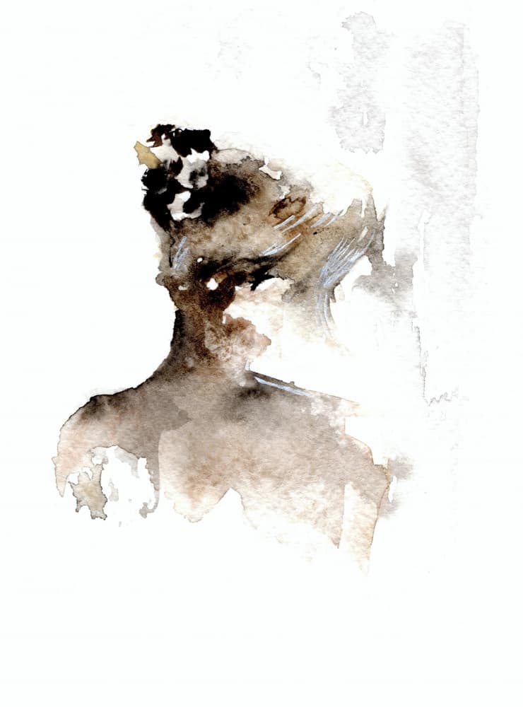 Serene Abstract Figure by Helena Engström — canvas wall art