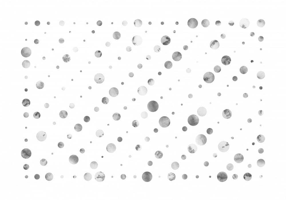 Soft Grey Circles by Fabiana Silveira — canvas wall art