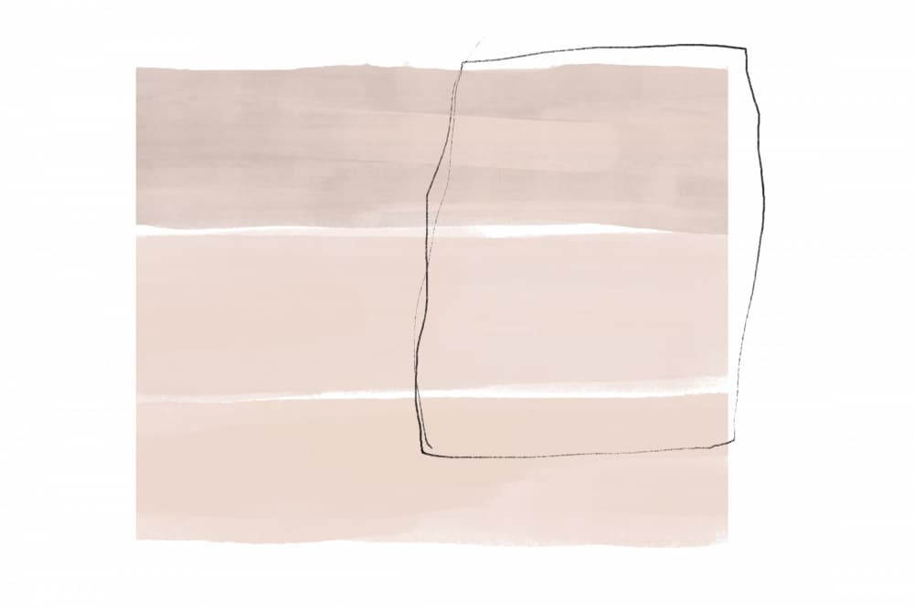 Soft Beige Tones With Horizontal Bands by uplusmestudio — canvas wall art