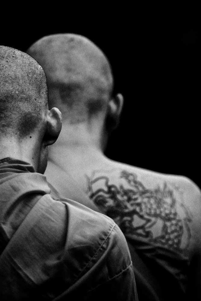 Monks and Dragon Tattoo by Erik Schottstaedt — canvas wall art