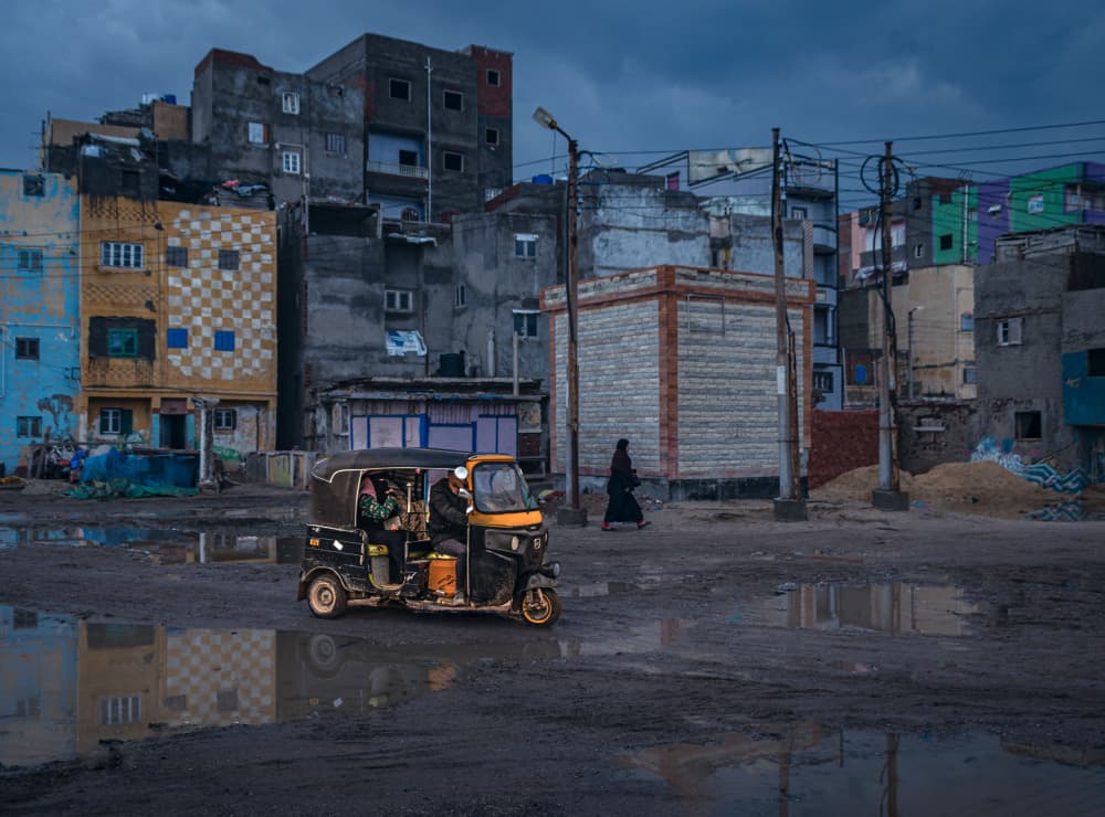 Tuk-tuk City Ride by Hesham Ragab — canvas wall art