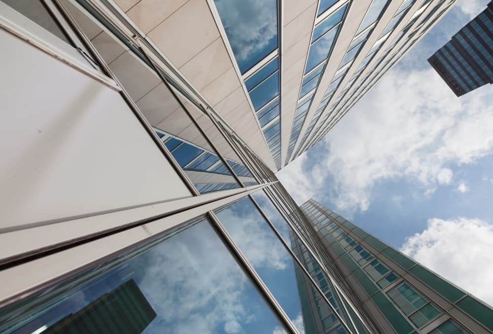Sky Reflections on Skyscrapers by Jeroen van de Wiel — canvas wall art