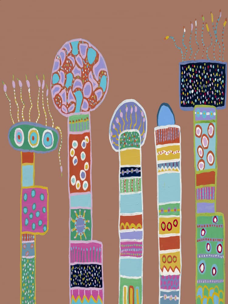 Whimsical Pattern Towers by Helen Joynson — canvas wall art