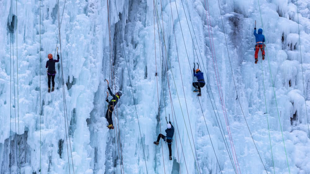 Frozen Ascent Adventure by Shin Woo Ryu — canvas wall art