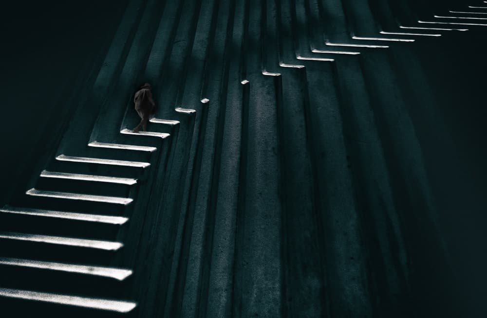 Solitary Upward Journey by Hans-Wolfgang Hawerkamp — canvas wall art