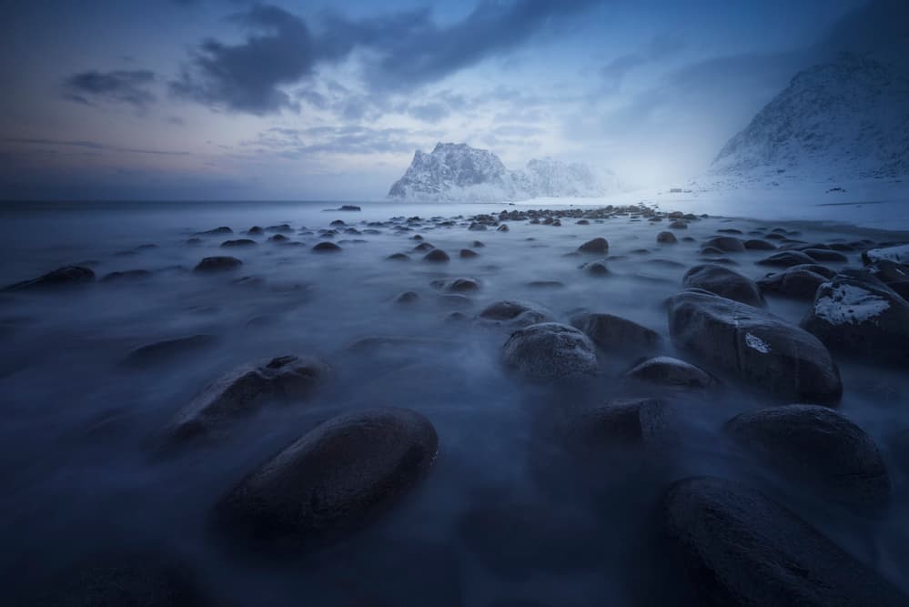 Frozen Coastal Twilight by David Martin Castan — canvas wall art