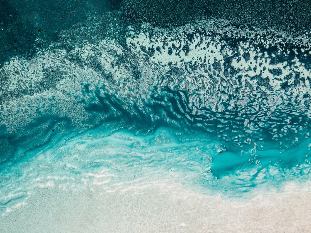 Blue Wave Relief - Aqua Floating by Petra Meikle de Vlas — canvas wall art